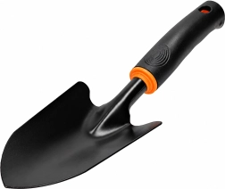 Široká kovová záhradná lopatka na presádzanie a sadenie rastlín 31 cm