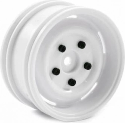 Biele disky FTX Outback Steel Look 1.9 pre rock crawler 1:10 (2 ks)