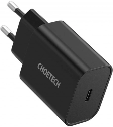 Sieťová USB‑C nabíjačka CHOETECH 20W PD rýchlonabíjačka (čierna)