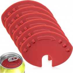 Otvárač a hygienické viečko na plechovky 2 v 1, sada 6 ks