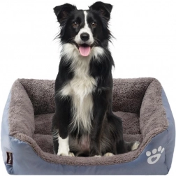 Veľká sivá posteľ pre psa alebo mačku