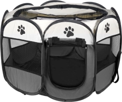 Skladacie hrazenie pre psy a mačky - sivá