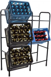 Kovový stojan na prepravky na nápoje, 6 úrovní, nosnosť 100 kg