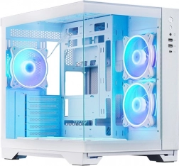 Chieftec Visio biela herná PC skrinka so 6× ARGB ventilátormi