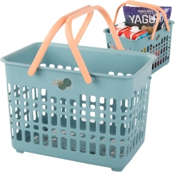 Plastový nákupný košík so sklopnými rukoväťami