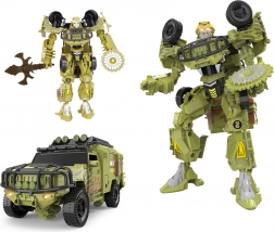 transformujúci autorobot 17 cm s mečom a pílou – obrnené vozidlo