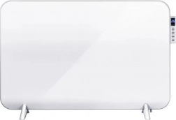 Biely infračervený panelový ohrievač s držiakom na uteráky a Wi‑Fi