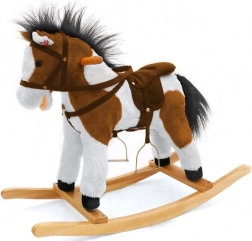 Hojdací koník hnedo-biely