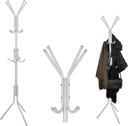 Biely stojanový vešiak