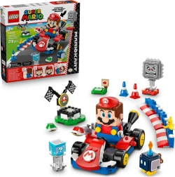 lego super mario mario kart – interaktívna figúrka mario a štandardná motokára