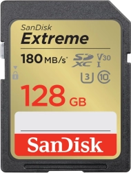 Pamäťová karta SANDISK EXTREME SDXC 128 GB 180/90 MB/s UHS-I U3 (SDSDXVA-128G-GNCIN)