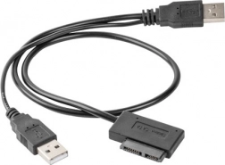 USB adaptér s napájaním na kábli -> SATA Slim SSD (13pin)