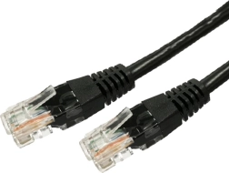 Sieťový patch kábel RJ45 Cat 6 UTP 7,5 m – čierny