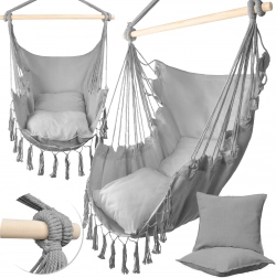 Závesné brazílske kreslo MalTec svetlosivé