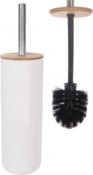 Bambusová WC kefa so stojanom WHITNEY, biela, 37 cm
