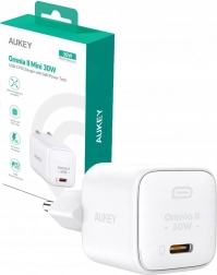 nabíjačka AUKEY OMNIA II Mini USB‑C 30 W PD, biela