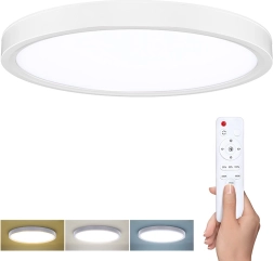 Solight LED stropné a nástenné svietidlo Estela white s diaľkovým ovládačom 30 cm