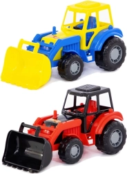 Plastový traktor s prednou lopatou pre deti