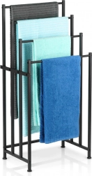 Stojanový kovový čierny vešiak na uteráky Vilde