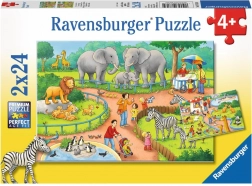 Puzzle Deň v Zoo 2x24
