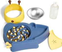 Miska s automatickým dávkovačom vody pre psa a mačku 2v1 - modrá