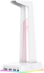 Stojan na slúchadlá s farebným podsvietením ONIKUMA, biely