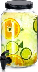 Sklenený nápojový dávkovač s kohútikom 3,2 l