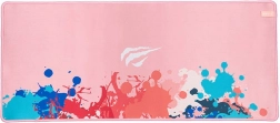 Herná podložka pod myš Ružová s farebnými vzormi