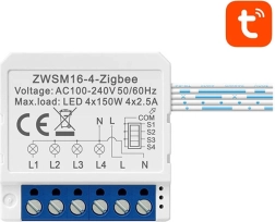 Inteligentný spínací modul ZigBee Avatto TUYA – Štvor-kanál