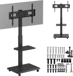 Mobilný TV stojan ERGO OFFICE ER-304B na kolesách