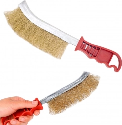 Mosadzná drôtená kefa na čistenie motorových kolies