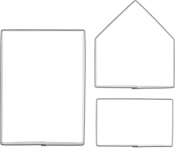 Sada nerezových vykrajovačiek na perníkový domček, 3 ks