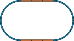 Piko podložie pre sadu koľajníc A – základný ovál H0