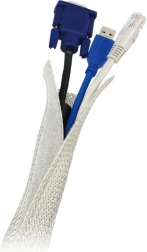 Elastický organizér káblov, sivý