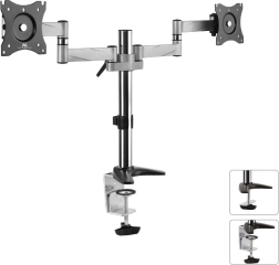 Stojan na dva monitory LCD Maclean 13-27" 8 kg hliníkový