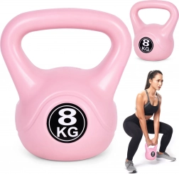 Kettlebell 8 kg ružový na domáci tréning MODERNHOME