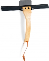 Závesná stierka na okná a sprchu Vilde s bambusovou rukoväťou