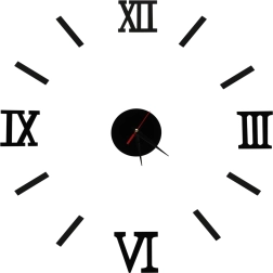 Nástenné hodiny čierne s rímskymi číslicami