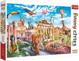 Puzzle Trefl Funny Cities – divoký Rím, 1000 dielikov (68 × 48 cm)
