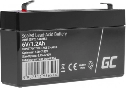 Bezúdržbová batéria AGM VRLA Green Cell AGM52 6V 1,2Ah (pre zabezpečovací systém, pokladne, hračky)