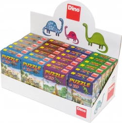 Puzzle s dinosaurami a figúrkou – 60 dielikov