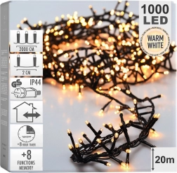 Vianočný reťaz 1000 LED 20 m – teplá biela