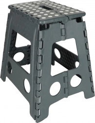 Skladacia protišmyková stolička 39,5 cm – Tmavosivá