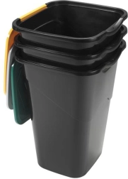 Plastové koše na triedený odpad HEIDRUN 3×50 l, sada 3 ks