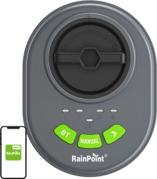 RainPoint inteligentný 4-zónový regulátor zavlažovania s Bluetooth a aplikáciou