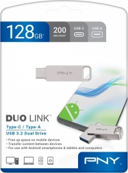 USB flash disk 128GB PNY DUO LINK USB 3.2 Type-C