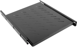 Výsuvná polica 1U do 19" rozvádzača 800 mm, čierna