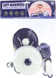 Sada detského kuchynského riadu 9 ks modrobiela