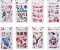 papierové nálepky mix motívov 18,5 × 10 cm, 6 listov