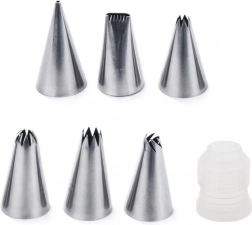 Sada cukrárskych trysiek s adaptérom 7 ks